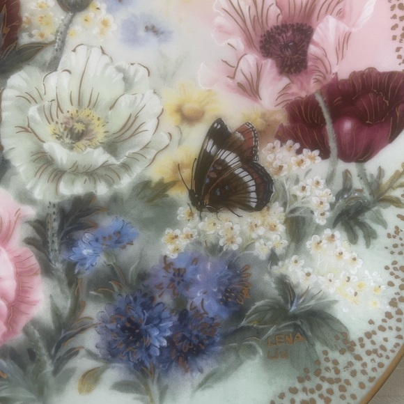 Poppy Pastorale” by Lena Liu 1991 Symphony of Shimmering Beauty - Picture 4 of 5